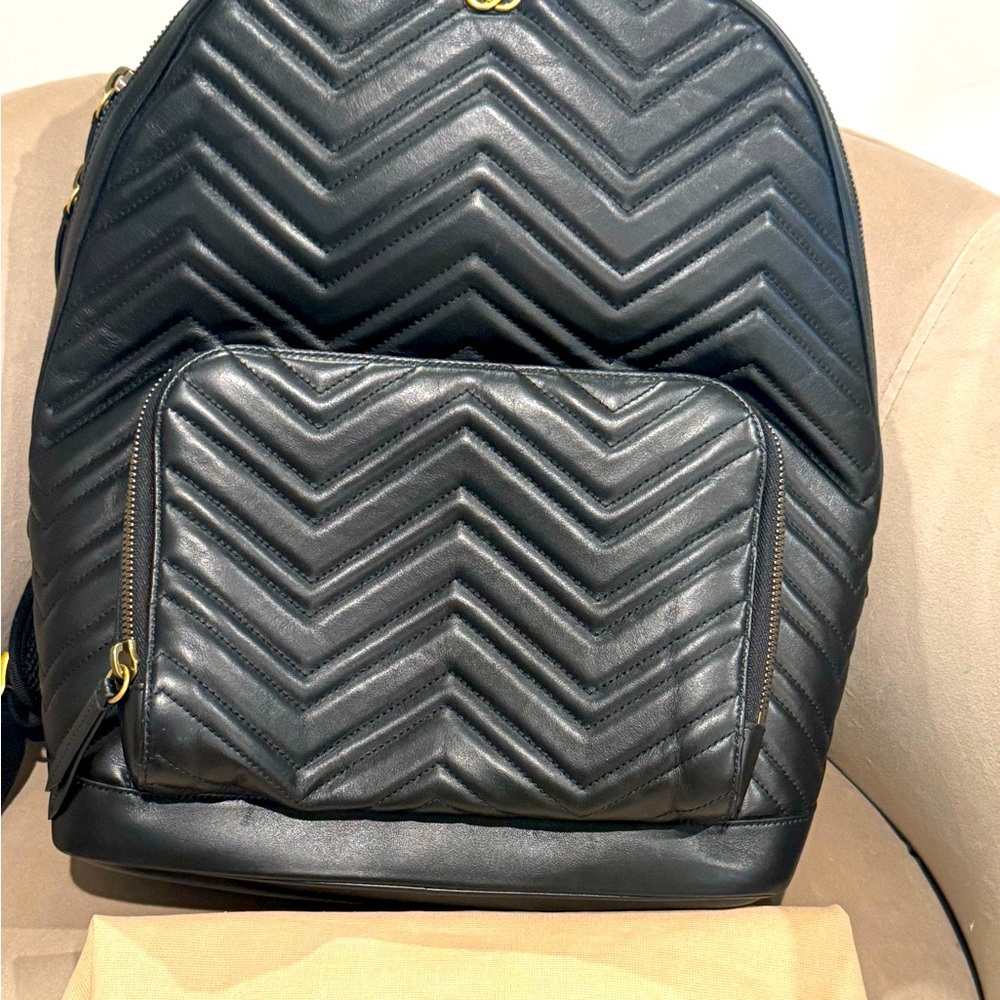 Black Quilted Backpack